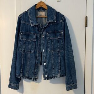 Free People Dark Wash Denim Jacket